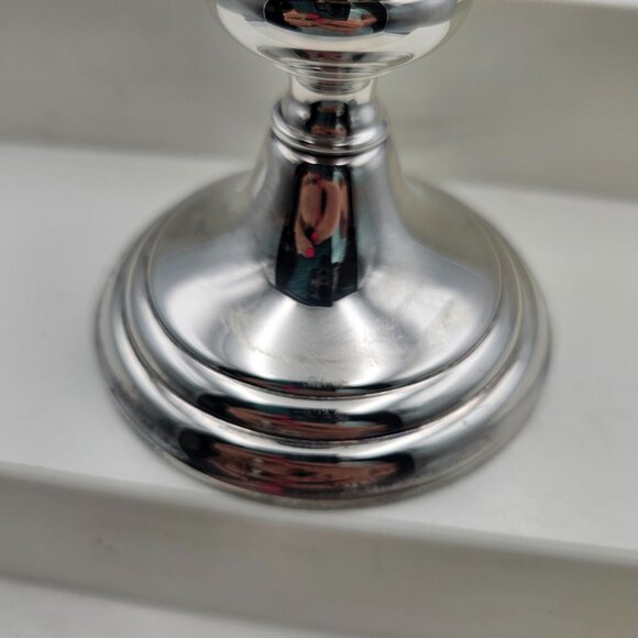 Gorham Silver Candle Holder Plate Original YC3006 Weighted Approx  3.5 In. High - Picture 4 of 7